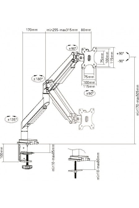 Кронштейн Ultramounts UM708 (серебристый) 4