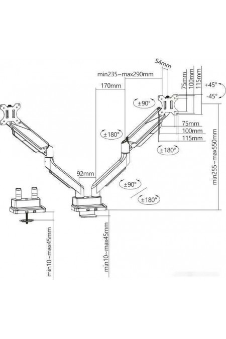 Кронштейн Ultramounts UM718 (серый) 