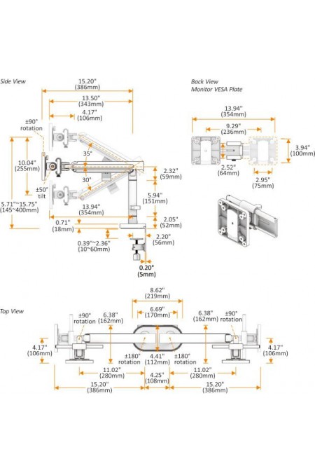 Кронштейн Ultramounts UM727B (черный) 3