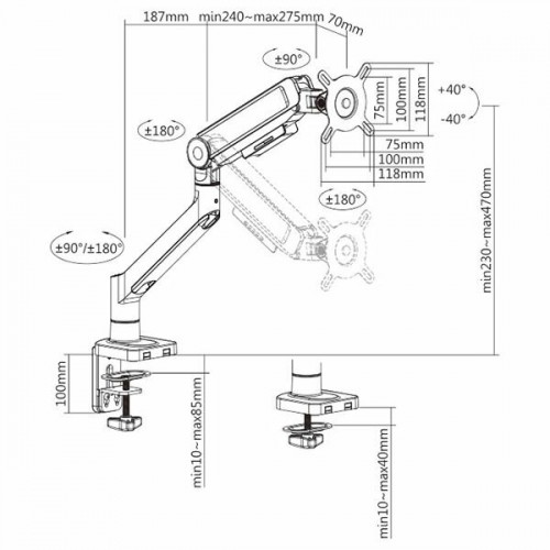 Кронштейн Ultramounts UM732W (белый/коричневый) 1