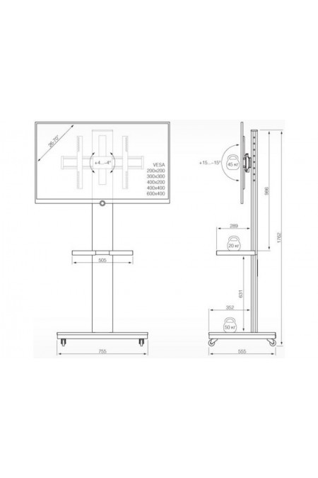 Стойка Holder PR-106 (черный) 2