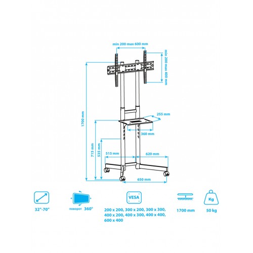 Стойка Kromax OMEGA-15 (черный) 6