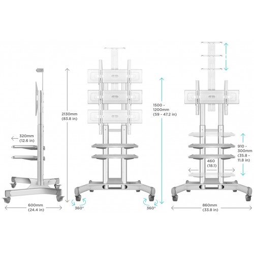 Стойка ONKRON TS1552 (белый) 4