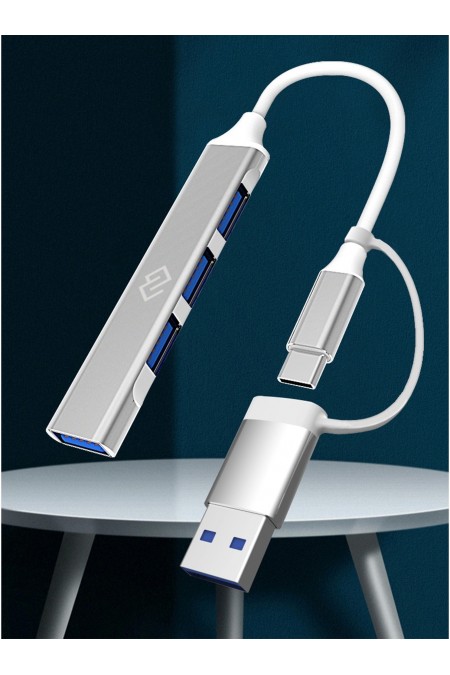 USB-концентратор DIGMA USB-C DHUB-4USB-AC-3.0 4 порта (черный) 2