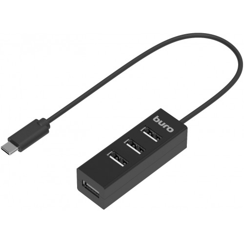 Разветвитель Buro USB-C BPH-C-1906 4порт. (BU-USBC-HUB-4U20) (черный) 