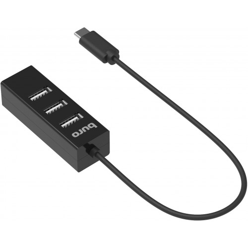 Разветвитель Buro USB-C BPH-C-1906 4порт. (BU-USBC-HUB-4U20) (черный) 1