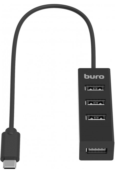 USB-концентратор Buro BU-USBC-HUB-4U20 4 порта (черный) 3
