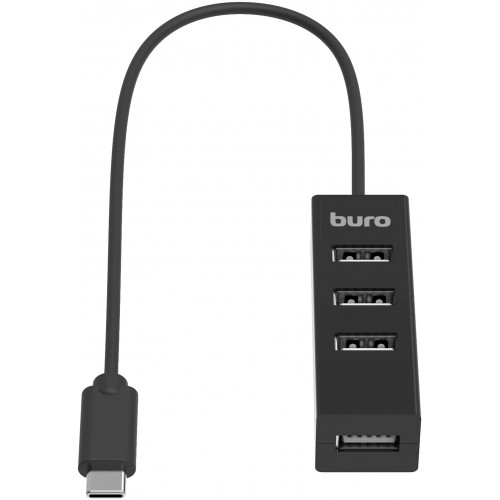 Разветвитель Buro USB-C BPH-C-1906 4порт. (BU-USBC-HUB-4U20) (черный) 3