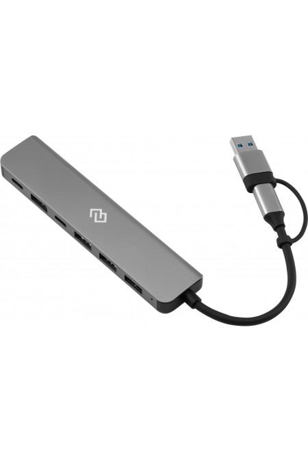 USB-концентратор DIGMA DHUB-7USB-AC 7 портов (серебристый) 9