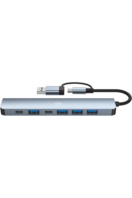 USB-концентратор DIGMA DHUB-7USB-AC 7 портов (серебристый) 1
