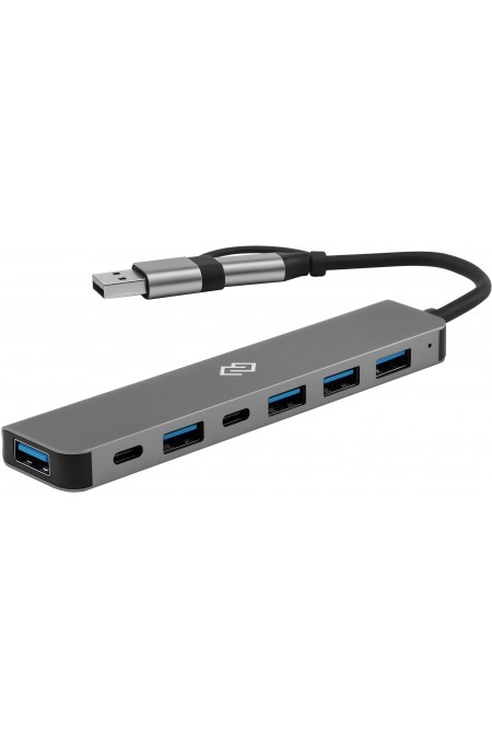 USB-концентратор DIGMA DHUB-7USB-AC 7 портов (серебристый) 2