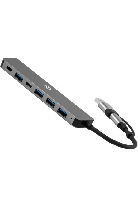 USB-концентратор DIGMA DHUB-7USB-AC 7 портов (серебристый) 7