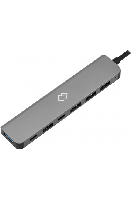 USB-концентратор DIGMA DHUB-7USB-AC 7 портов (серебристый) 8