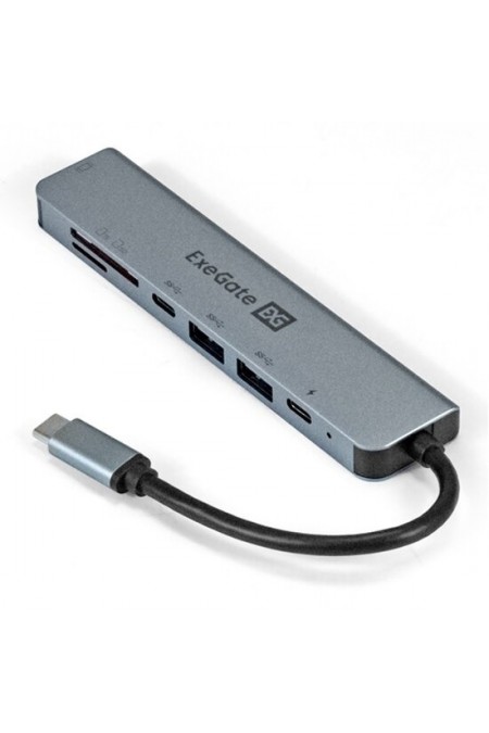 Док-станция ExeGate DUB-21C/PD/CR/H (серый) 