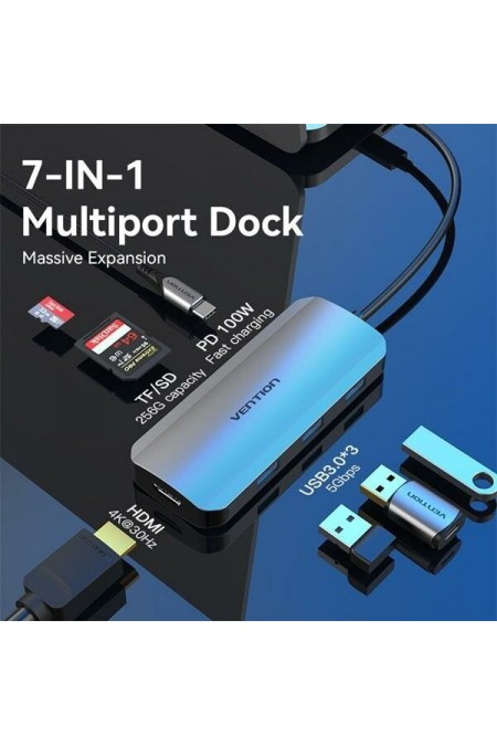 Док-станция Vention TOJHB (серый) 1