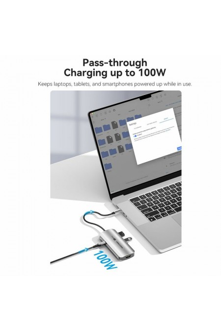 Док-станция Vention TQHHB 6 в 1 (серый) 7