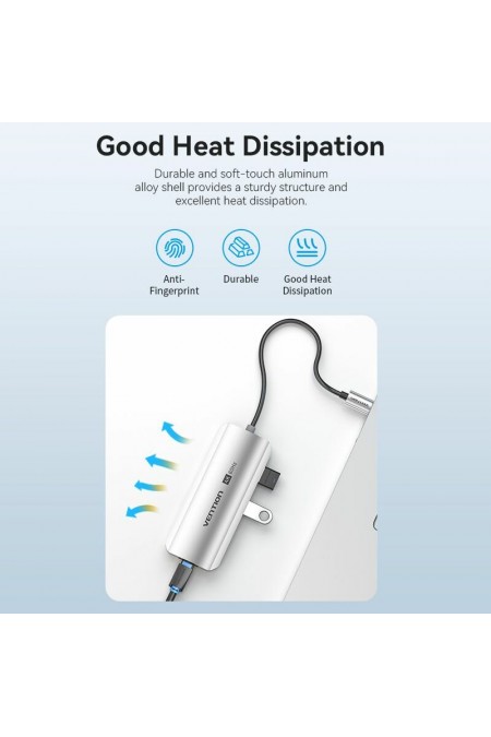 Док-станция Vention TQHHB 6 в 1 (серый) 8