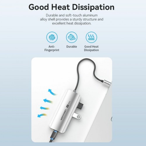 Док-станция Vention TQHHB 6 в 1 (серый) 8