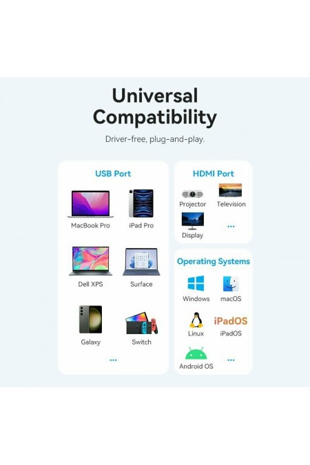 Док-станция Vention TQHHB 6 в 1 (серый) 9