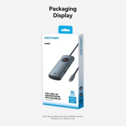 Док-станция Vention TQXHB USB-C 5 в 1 HDMI 8K (серый)