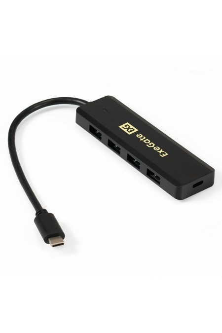 USB-концентратор ExeGate DUB-4CP/3 4 порта (черный) 