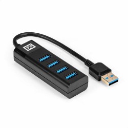 Хаб ExeGate DUB-4TP (кабель-адаптер USB3.0 - 4xUSB3.0, Plug Play) (черный)