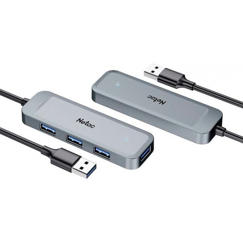 Концентратор Netac USB Hub WF11, USB-A to USB3.0 x 4.(NT08WF11-30GR) (серый) 2