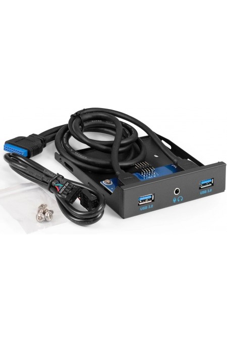 Планка USB на переднюю панель ExeGate U3H-627S (черный) 
