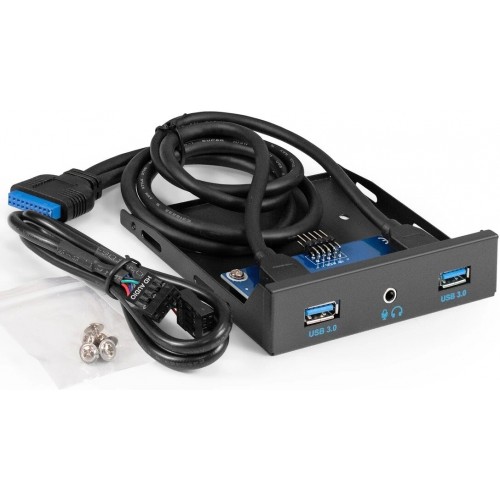 Планка USB на переднюю панель ExeGate U3H-627S (черный) 
