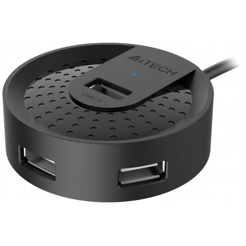 Разветвитель A4Tech USB 2.0 HUB-20 4порт (черный) 