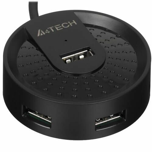 Разветвитель A4Tech USB 2.0 HUB-20 4порт (черный) 9