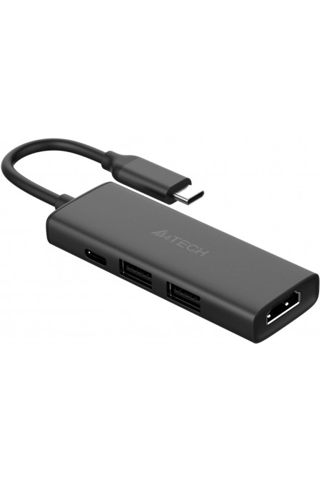 USB-разветвитель A4Tech DST-40C USB-C 2 порта (серый) 
