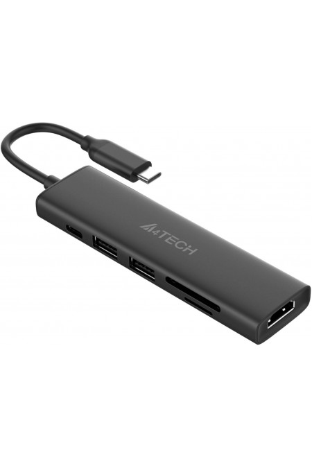 USB-разветвитель A4Tech DST-60C USB-C 2 порта (серый) 