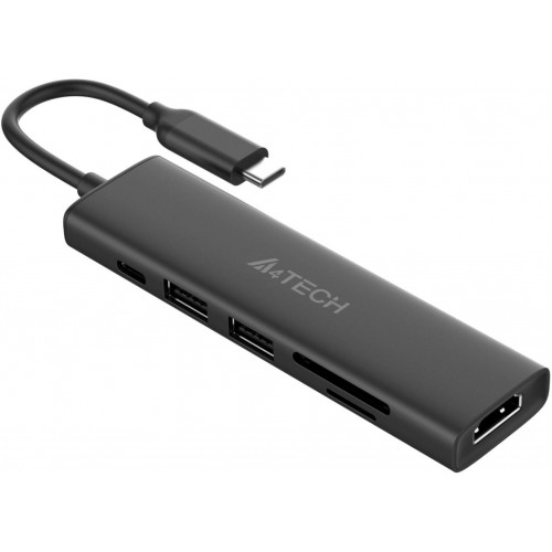 Разветвитель A4Tech USB-C DST-60C 2порт. (серый) 