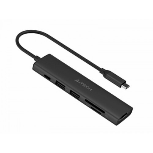 Разветвитель A4Tech USB-C DST-60C 2порт. (серый) 2
