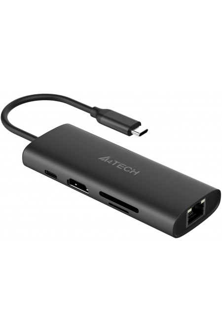 USB-разветвитель A4Tech DST-80C USB-C 2 порта (серый) 