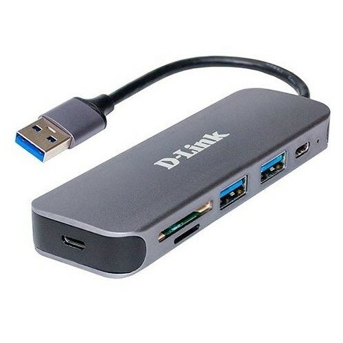Разветвитель D-LINK USB 3.0 DUB-1325/A2A 2порт. (серый) 