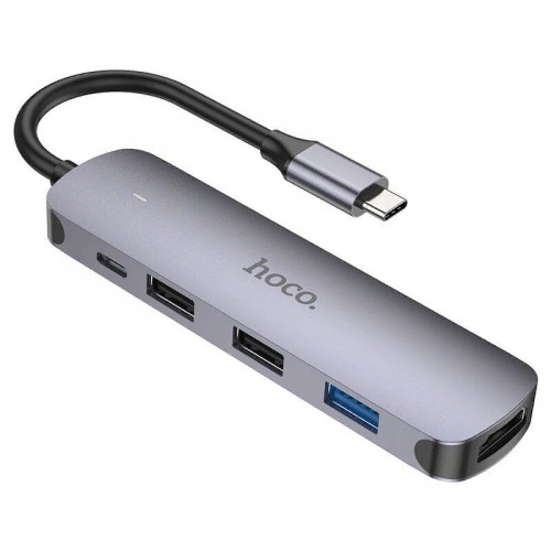 Разветвитель Hoco USB-C HB27 4порт. (серый) 3