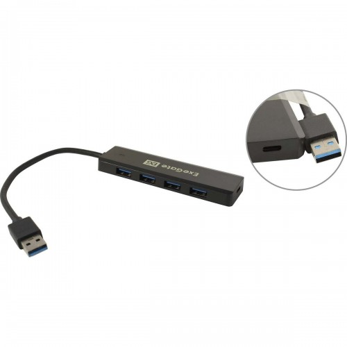 Хаб ExeGate DUB-4P/1 (черный) 5