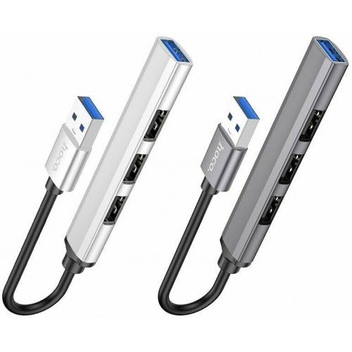 USB-хаб Hoco HB26 (серый металл) 6