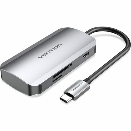USB хаб Vention USB-C USB 3.0x3/SD/TF/PD (серый) 2