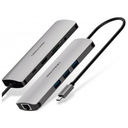 Док-станция Vention THAHB 9 в 1 (серебристый)