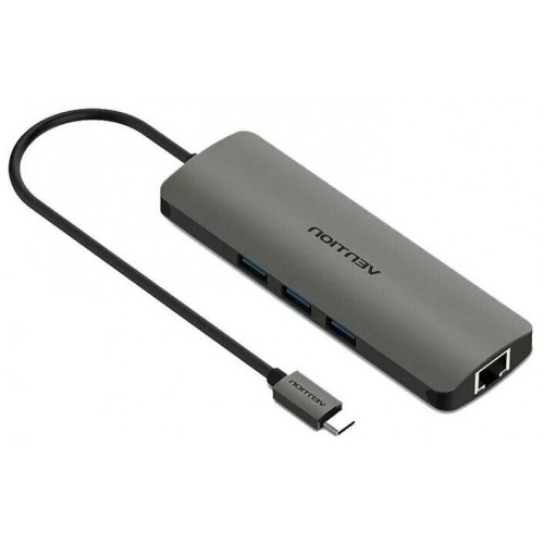 USB хаб Vention USB Type C 9 в 1 (серебристый) 1