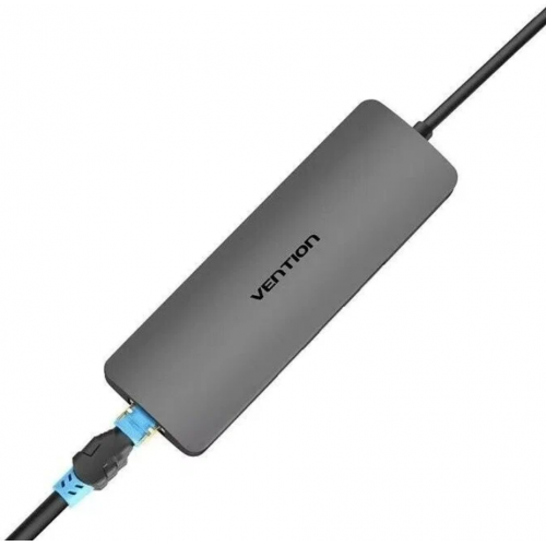 USB хаб Vention USB Type C 9 в 1 (серебристый) 5