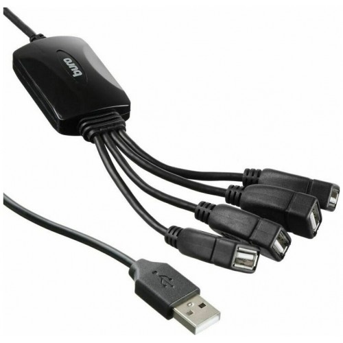 USB-концентратор Buro BU-HUB4-0.3-U2.0-Splitter 4порт. (черный) 4