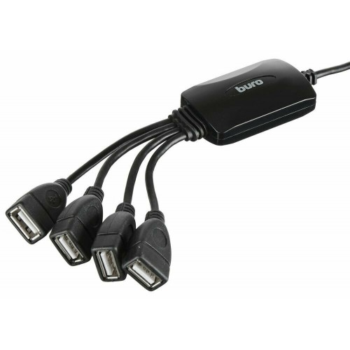 USB-концентратор Buro BU-HUB4-0.3-U2.0-Splitter 4порт. (черный) 7