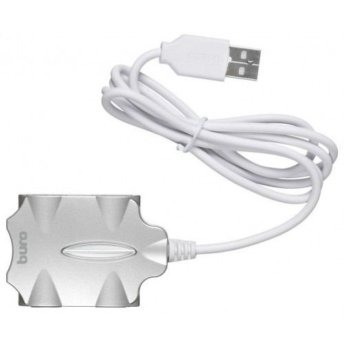 USB-концентратор Buro BU-HUB4-0.5-U2.0-Candy 4порт. (серебристый) 