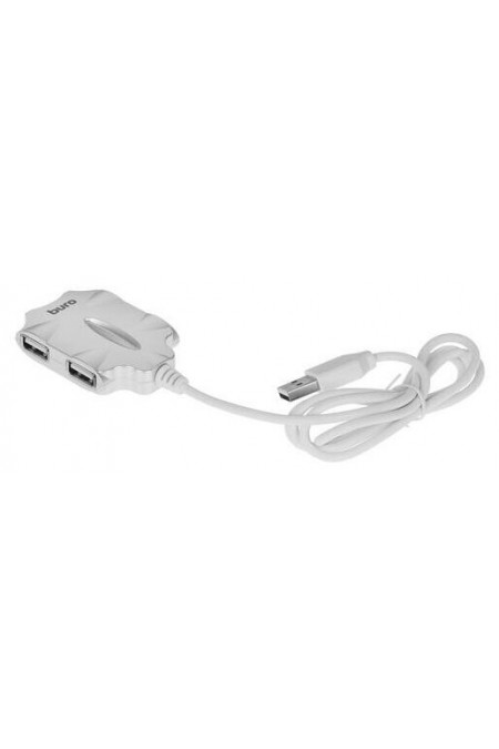 USB-концентратор Buro BU-HUB4-0.5-U2.0-Candy 4 порта (серебристый) 1