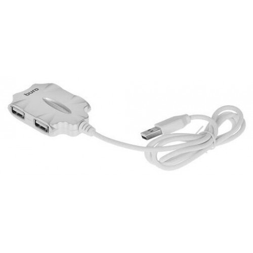 USB-концентратор Buro BU-HUB4-0.5-U2.0-Candy 4порт. (серебристый) 3