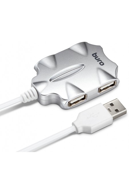 USB-концентратор Buro BU-HUB4-0.5-U2.0-Candy 4 порта (серебристый) 6